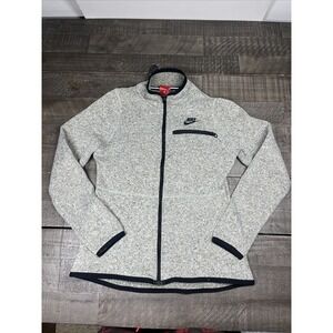 Nike Summit Knit Fleece Full Zip Jacket Heather Gray Black‎ Women's Size Small